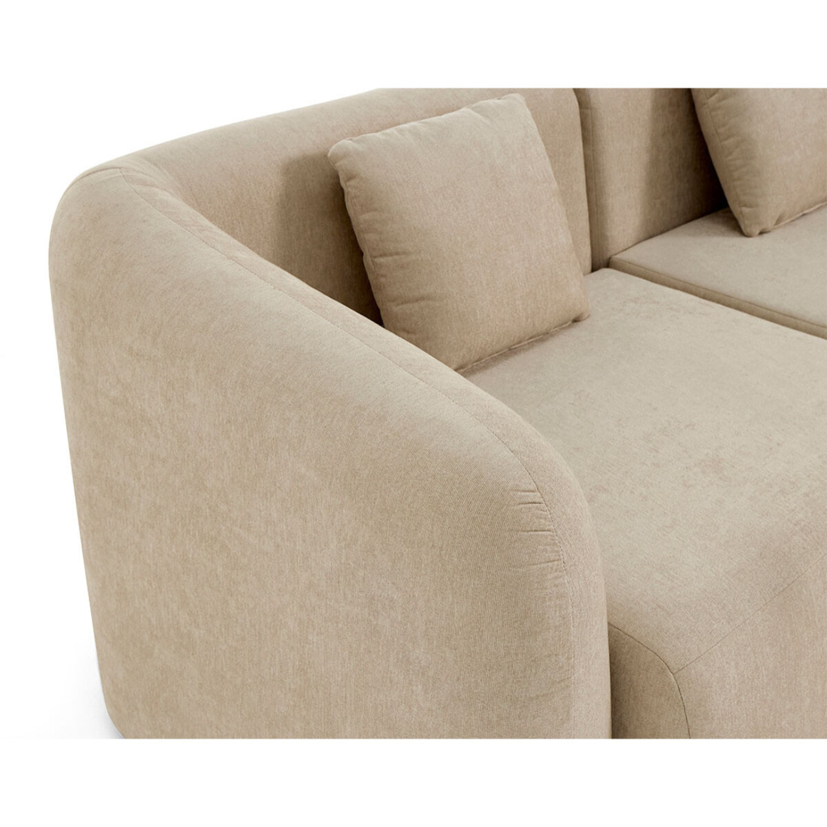 Ikare - canapé d'angle modulable réversible - 5 places - en tissu - Beige