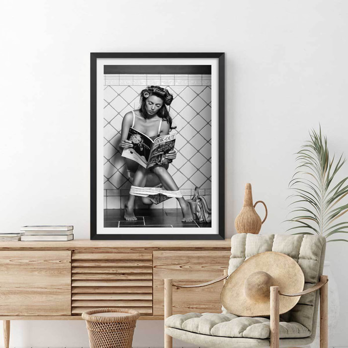 Affiche photographie Multitasking Affiche sous cadre noir