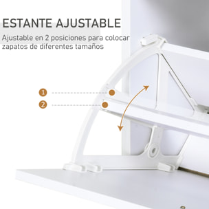 Organizador de Zapatos de Madera 60x24x105,5 cm Blanco