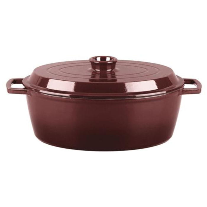 Cocotte en fonte ovale 33cm - "Masseiron Merlot"