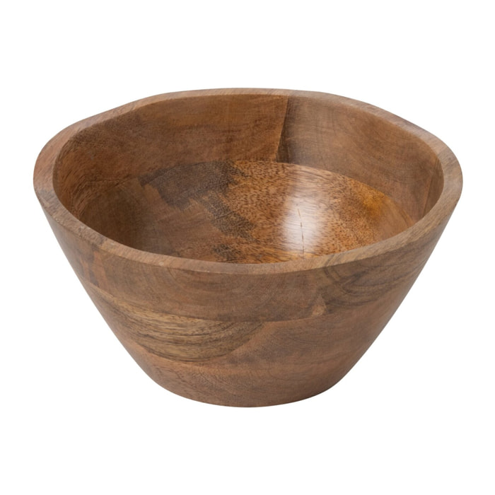J-Line Bol irrégulier - bois de manguier - naturel - medium