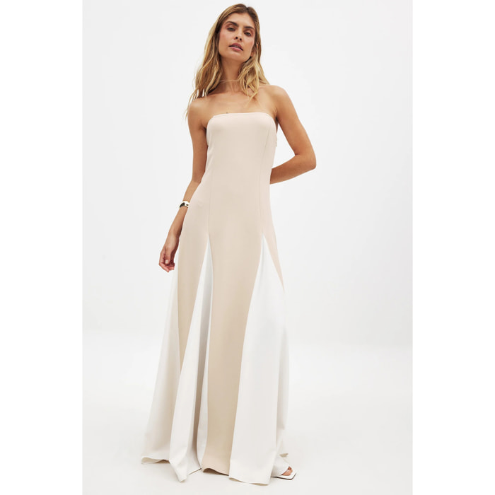 Bandeau Pleated Maxi Dress Vestiti lunghi Nakd