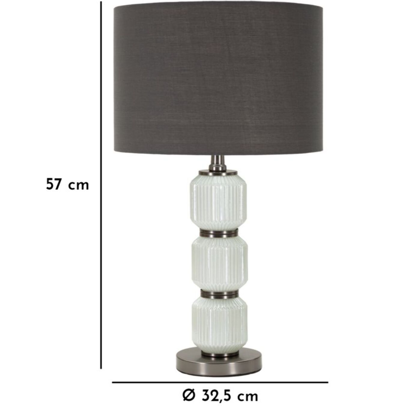 LAMPADA DA TAVOLO BRIGHT THREE CM Ø 32,5X57