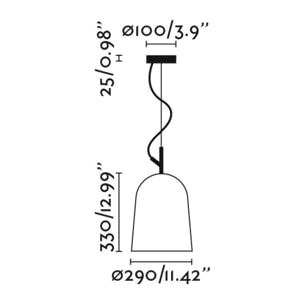 STUDIO 290 lámpara colgante negra