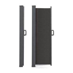 Paravent rétractable 400x200cm gris anthracite