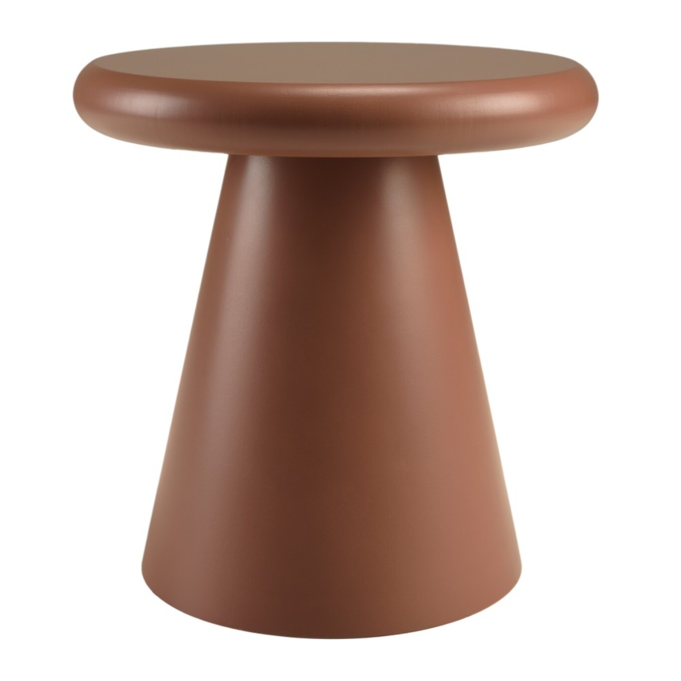 AGATHE - Table d'appoint ronde en bois peint terracotta D40cm