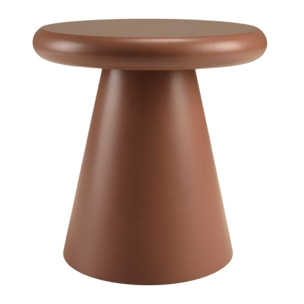 AGATHE - Table d'appoint ronde en bois peint terracotta D40cm