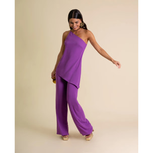 Blusa de mujer asimétrica sin mangas