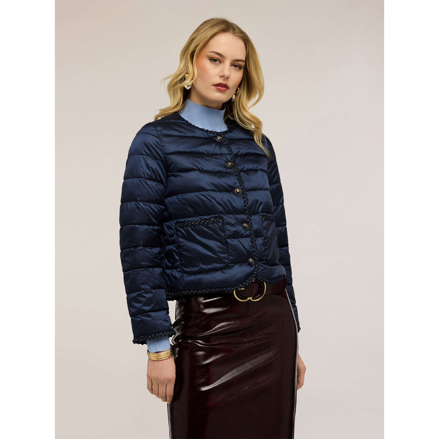 Motivi - Piumino lightweight con passamaneria - Blu