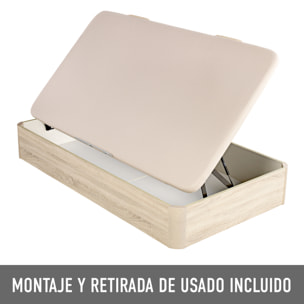 Canapé Abatible 32CM | ENVÍO, MONTAJE Y RECOGIDA ANTIGUO INCLUIDO | Apertura Lateral | Madera | Natural | WHAT THE SLEEP
