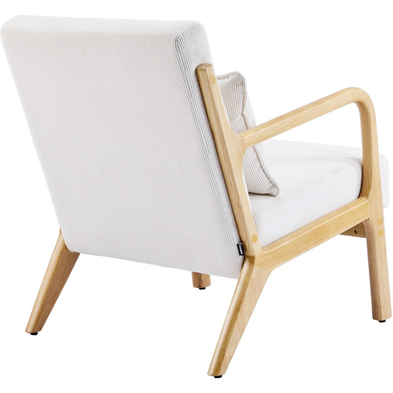 Fauteuil en bois et velours côtelé - LANNA