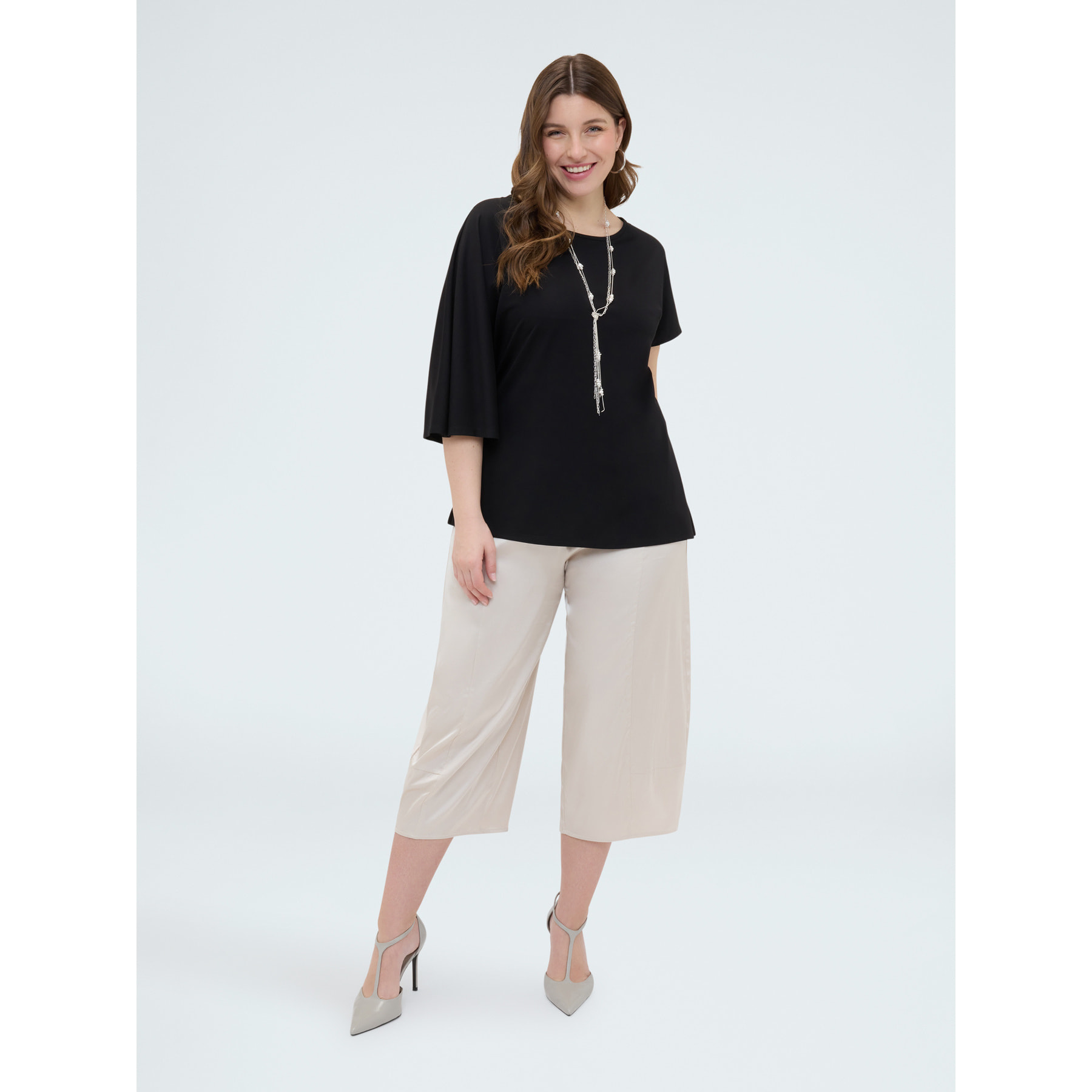 Fiorella Rubino - T-shirt maniche asimmetriche - Nero