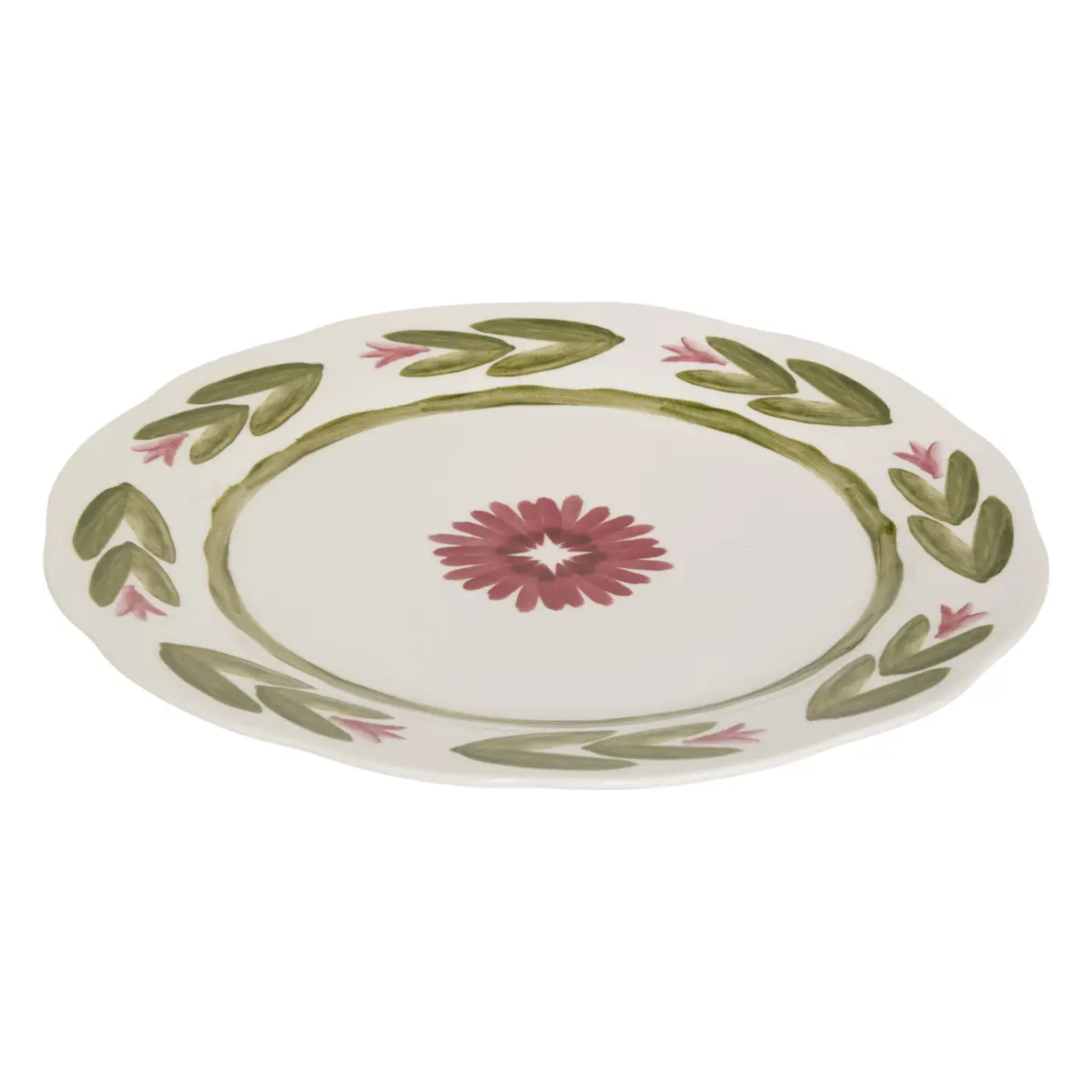 Lot de 6 assiettes plates Mona ronde D.27cm vert