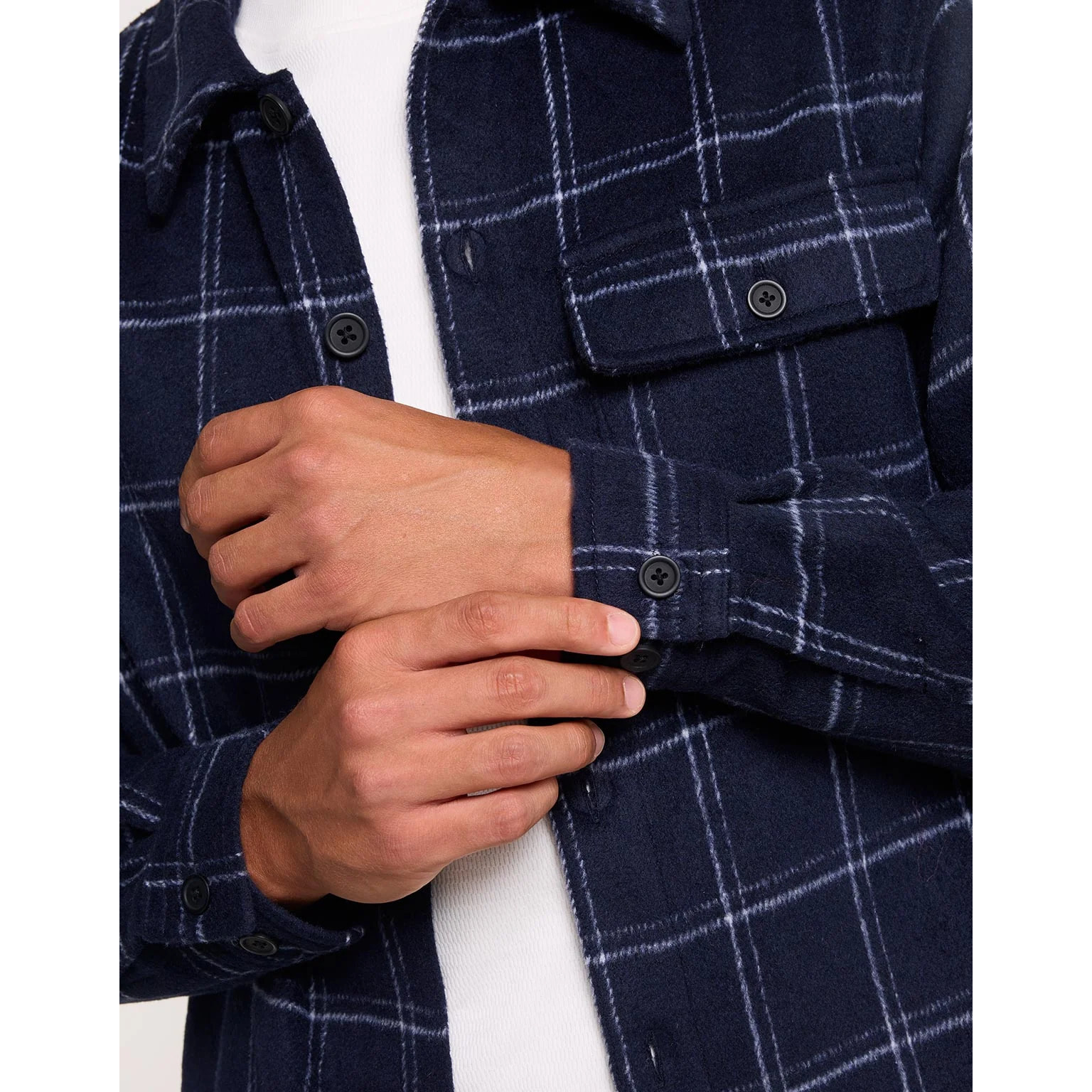 Chaqueta a Cuadros Azul Marino - Tarata