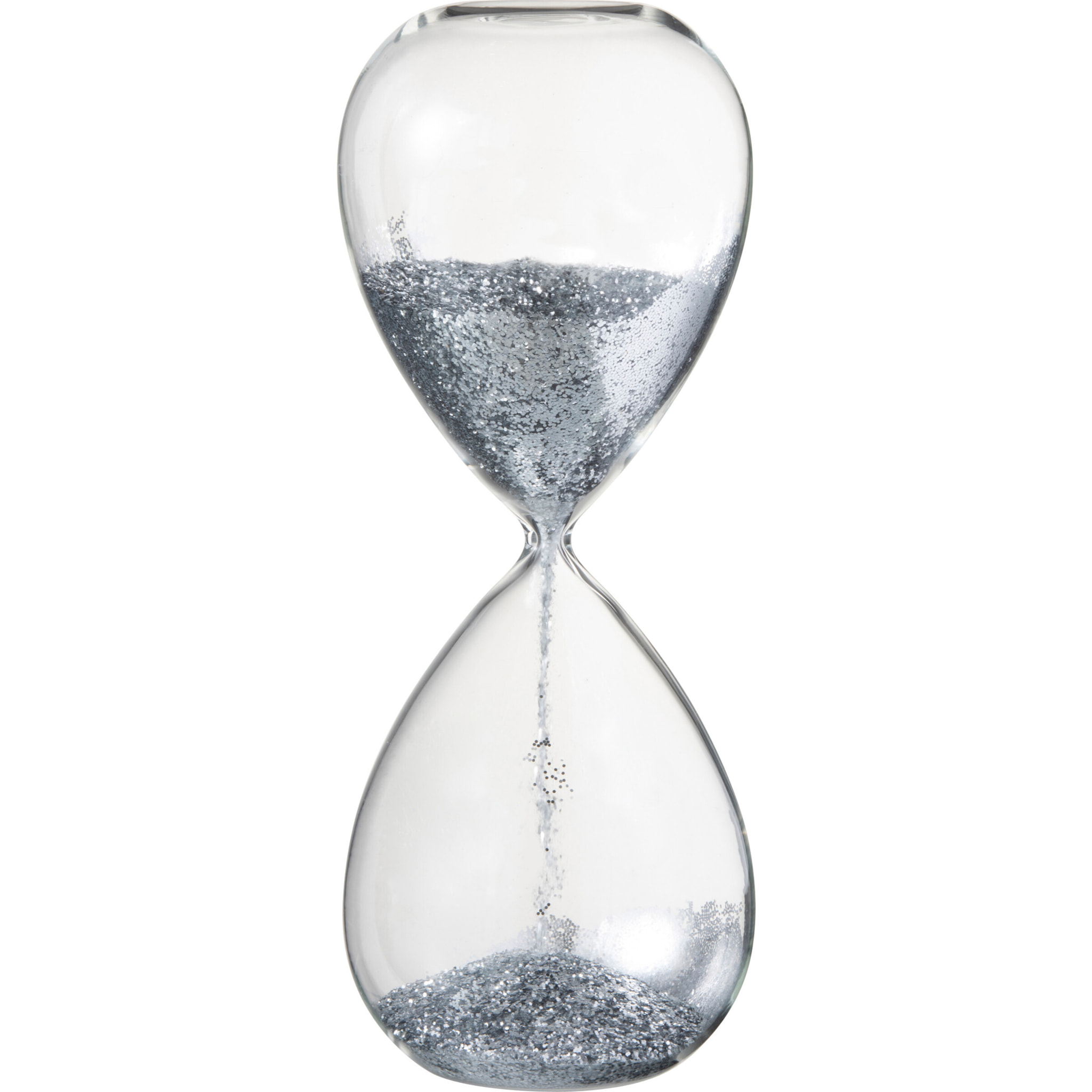 J-Line sablier Perlés - verre - argent - extra large