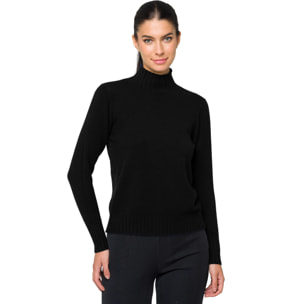 Jersey de cuello chimenea Hot Buttered Camila negro