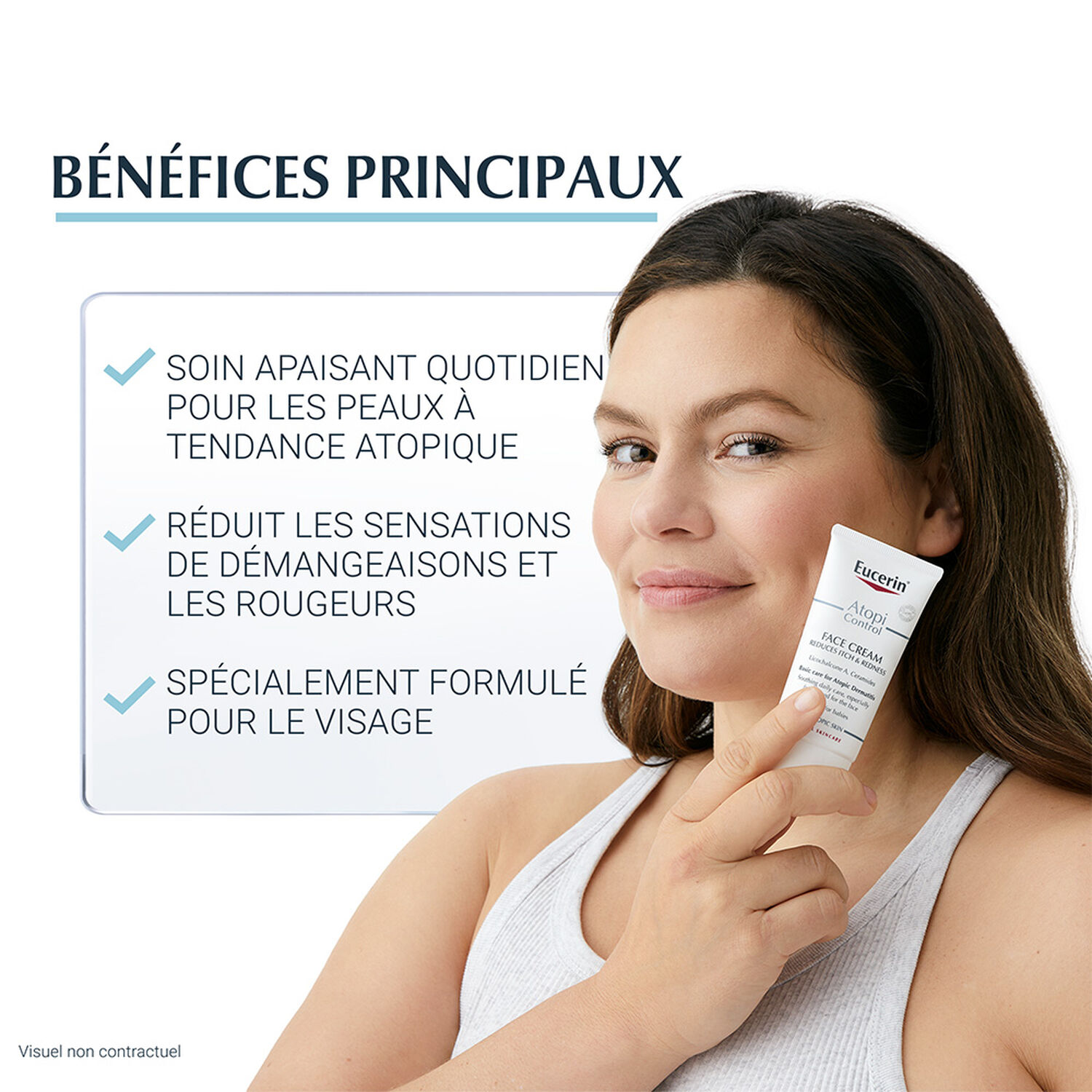 Atopicontrol - Crème Visage Calmante et Apaisante - Peaux Sèches à Atopiques 50 ml