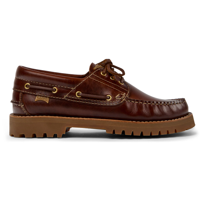 Zapatos de cordones - CAMPER Nautico - Marron - Cuero liso