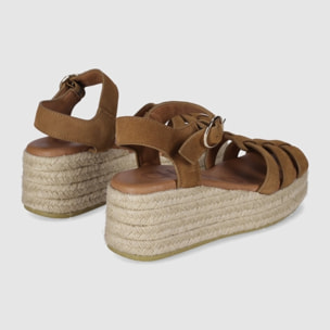 Sandalias de Serraje - Cuero - Tacón: 6 cm