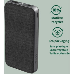 Batterie externe ADEQWAT 20 000 mAh Power Delivery noir