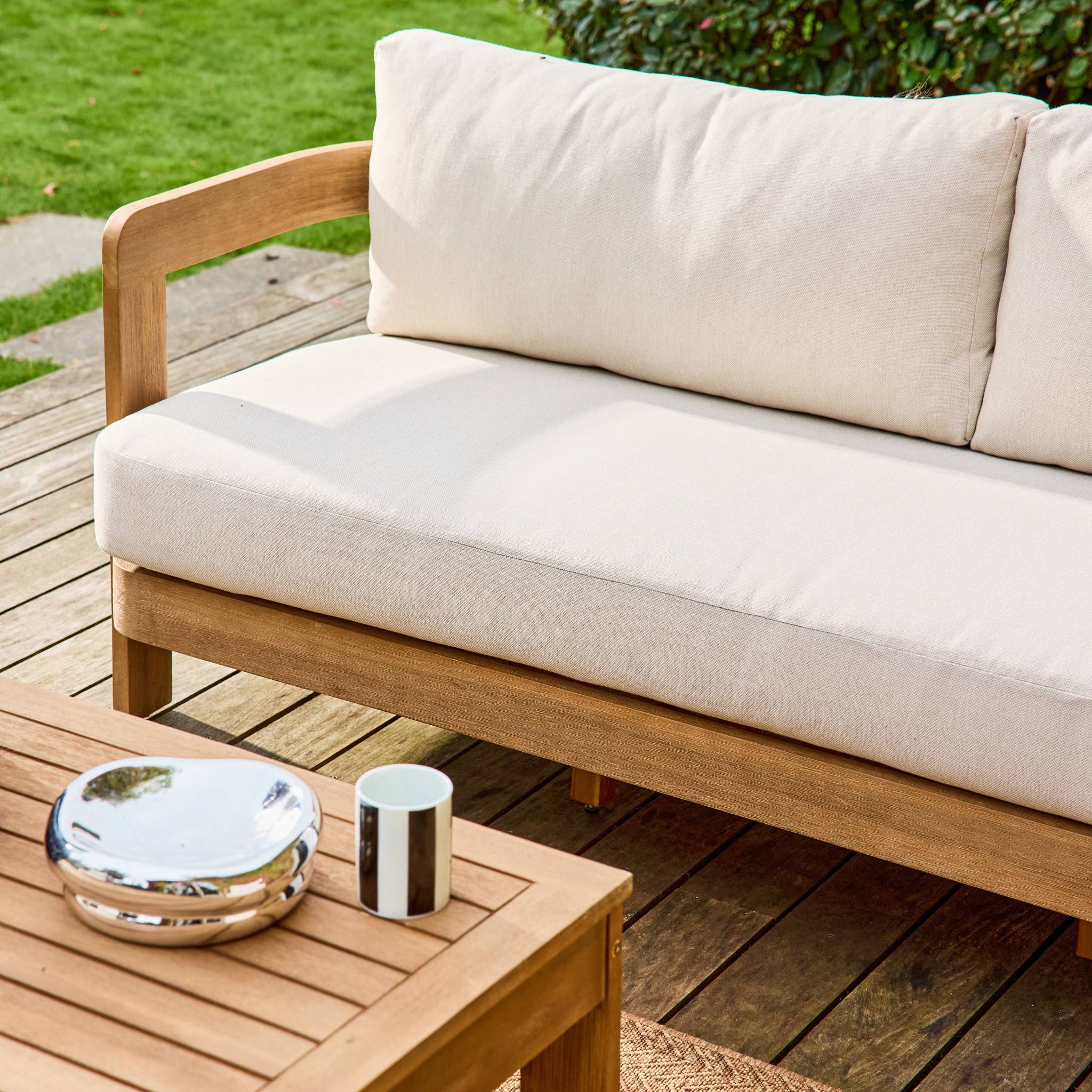 Salon de jardin bois d'acacia 4 places MIYANA