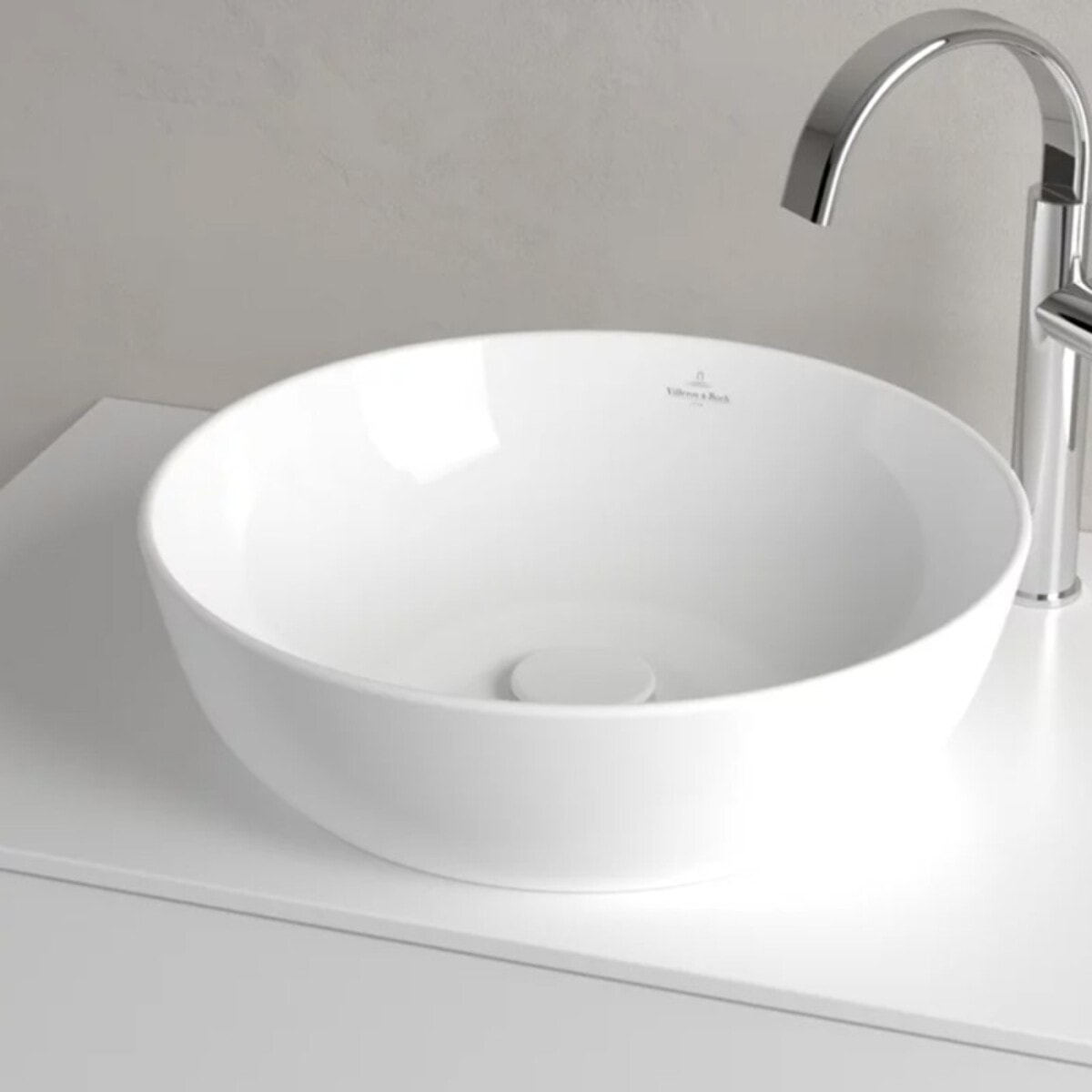 Vasque ronde à poser Artis Stone White CeramicPlus