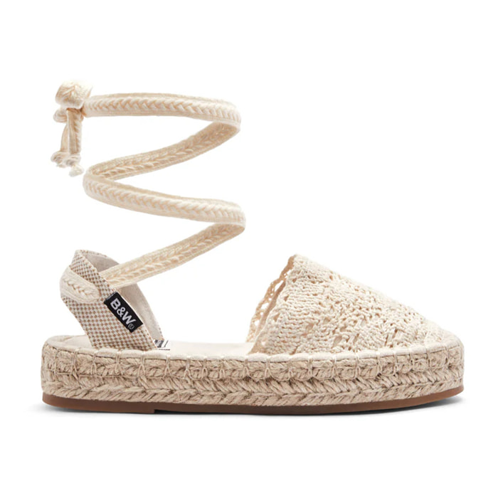 B&W Break&Walk - Sandali estivi in juta con zeppa per donna e bambina