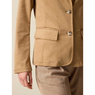 Oltre - Chaqueta efecto nobuck - Beige