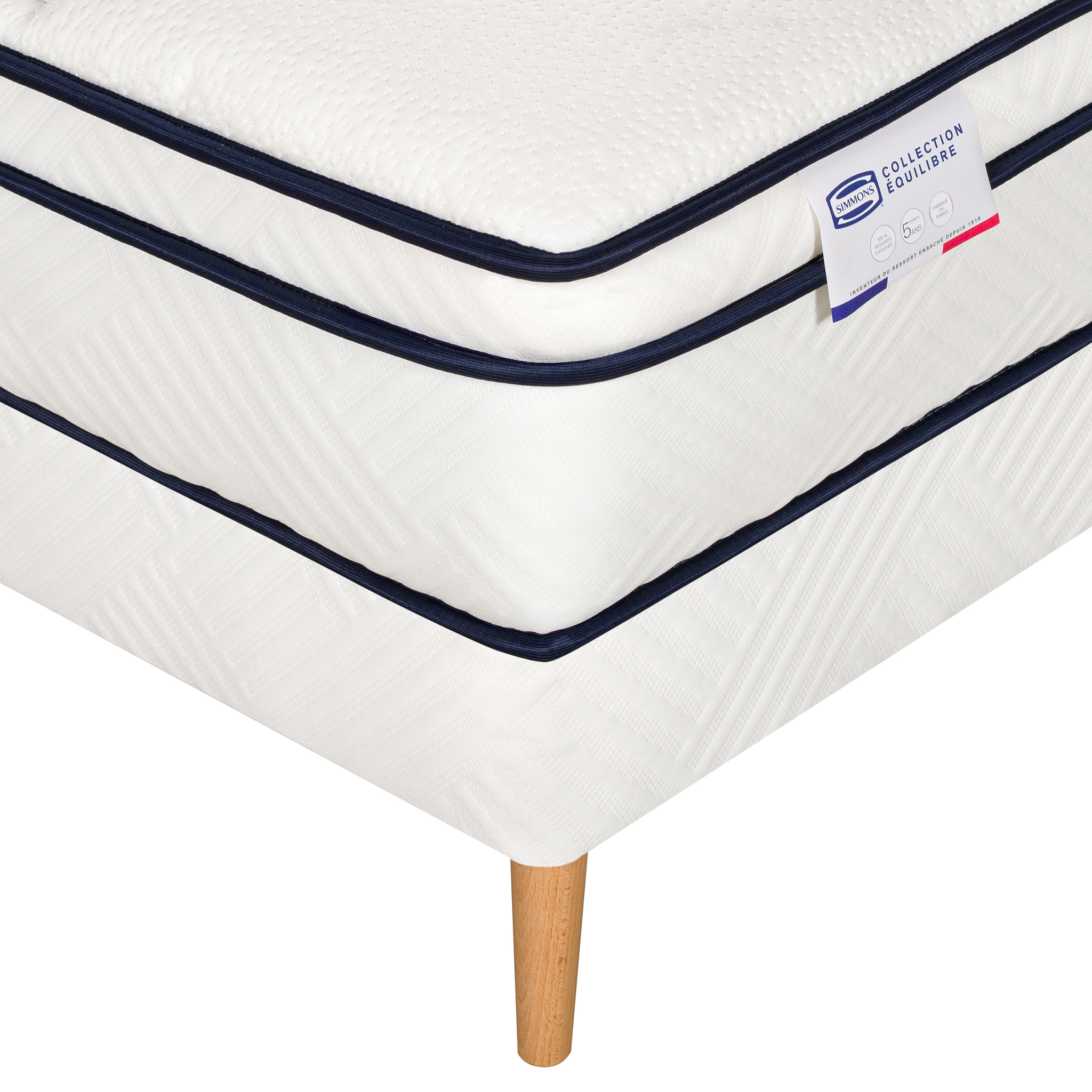 Ensemble L'INEGALE, matelas Hybride , ferme, H27 + 2 sommiers