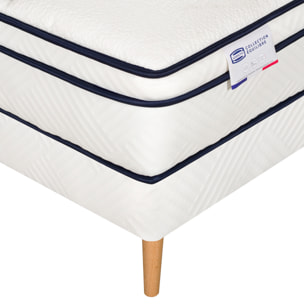 Ensemble L'INEGALE, matelas Hybride , ferme, H27 + 2 sommiers