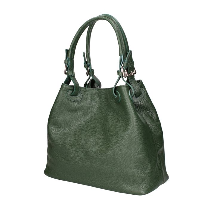 Borsa a spalla da donna In Vera pelle Made in Italy 29x32x17 cm