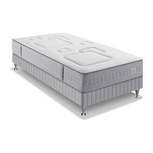 Ensemble EQUILIBRE matelas H25 ressort ensachés, ferme, sommier