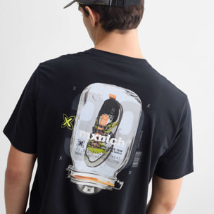 Camiseta oversize MUNICH streetwear de algodón orgánico negra