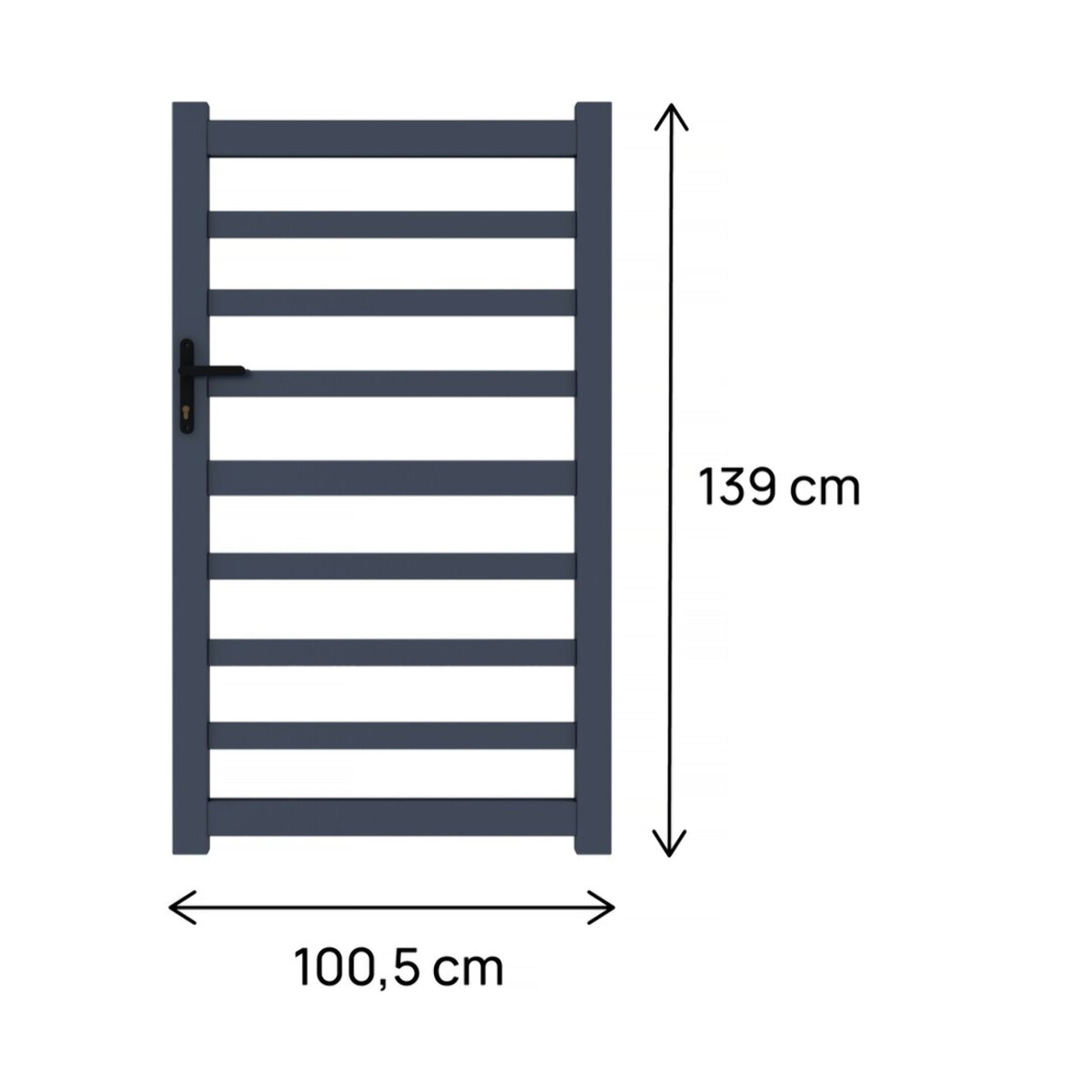 Portillon aluminium ajouré "Marius" - 100 x 140 cm  - Gris