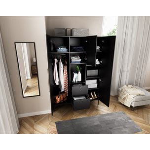 Felicia - armoire - noir - 135x200 cm - Noir