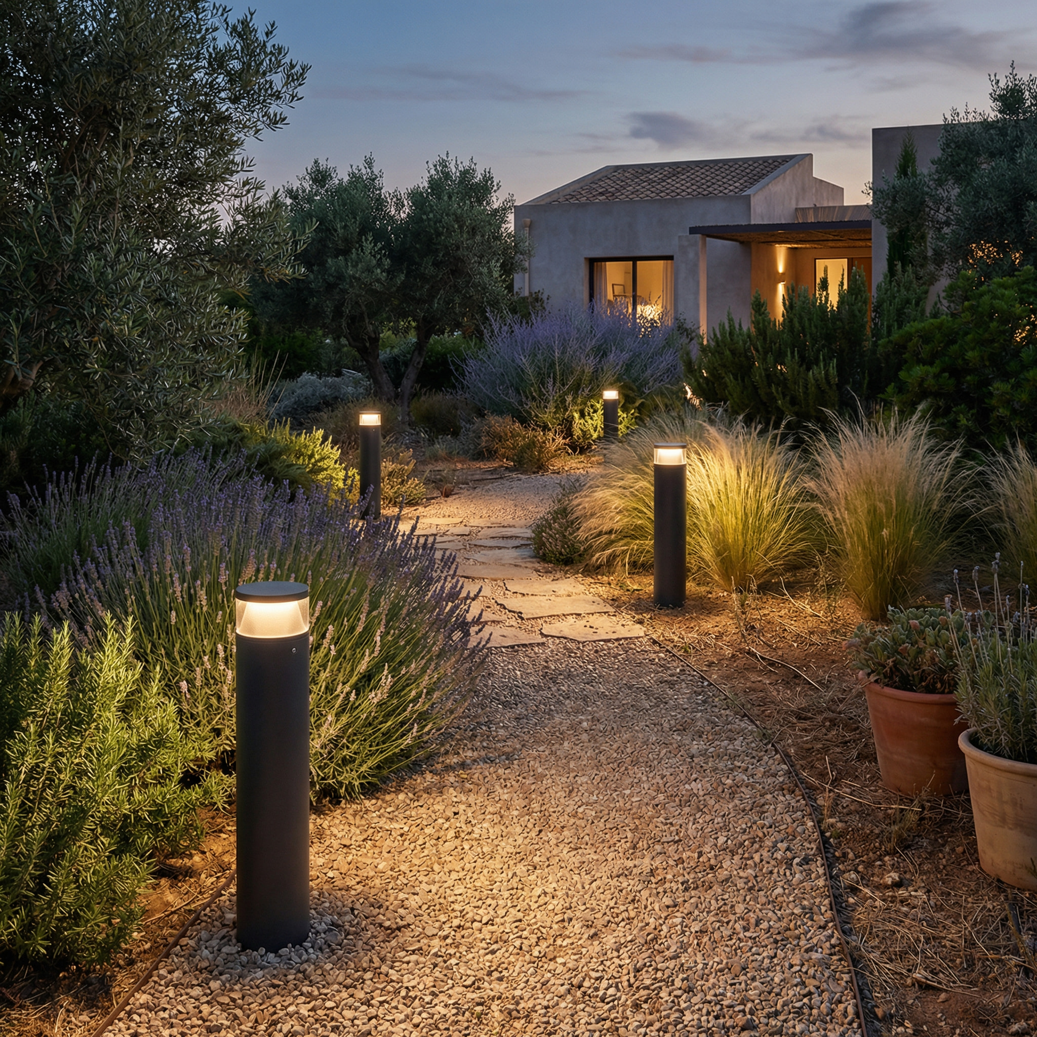 LEDS C4 Baliza Ip66 Dan Led 8.9.,W Sw 3000-4000K On-Off Gris Urbano 439Lm