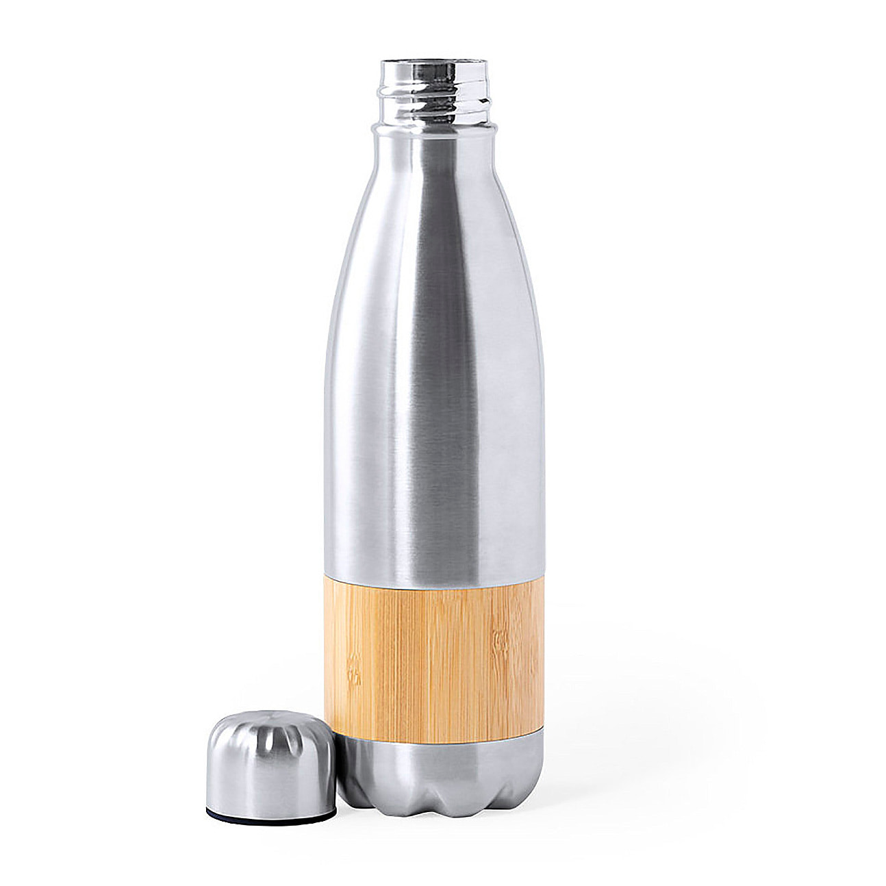 Bidón nature acero inox y bambú 750 ml