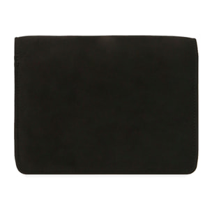 Bolso bandolera de microfibra negro