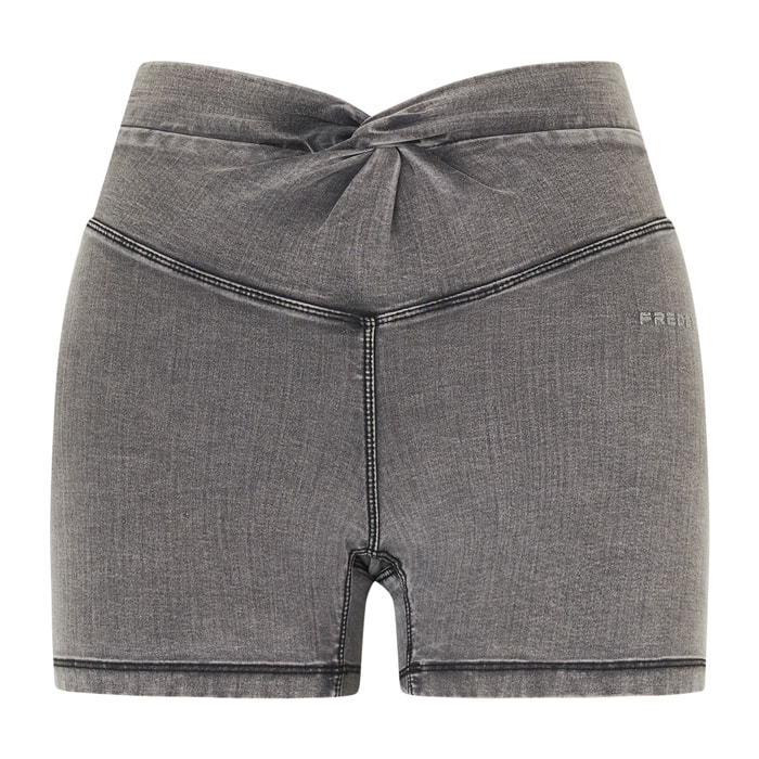 Jeggings N.O.W. short skinny a vita alta in tencel denim