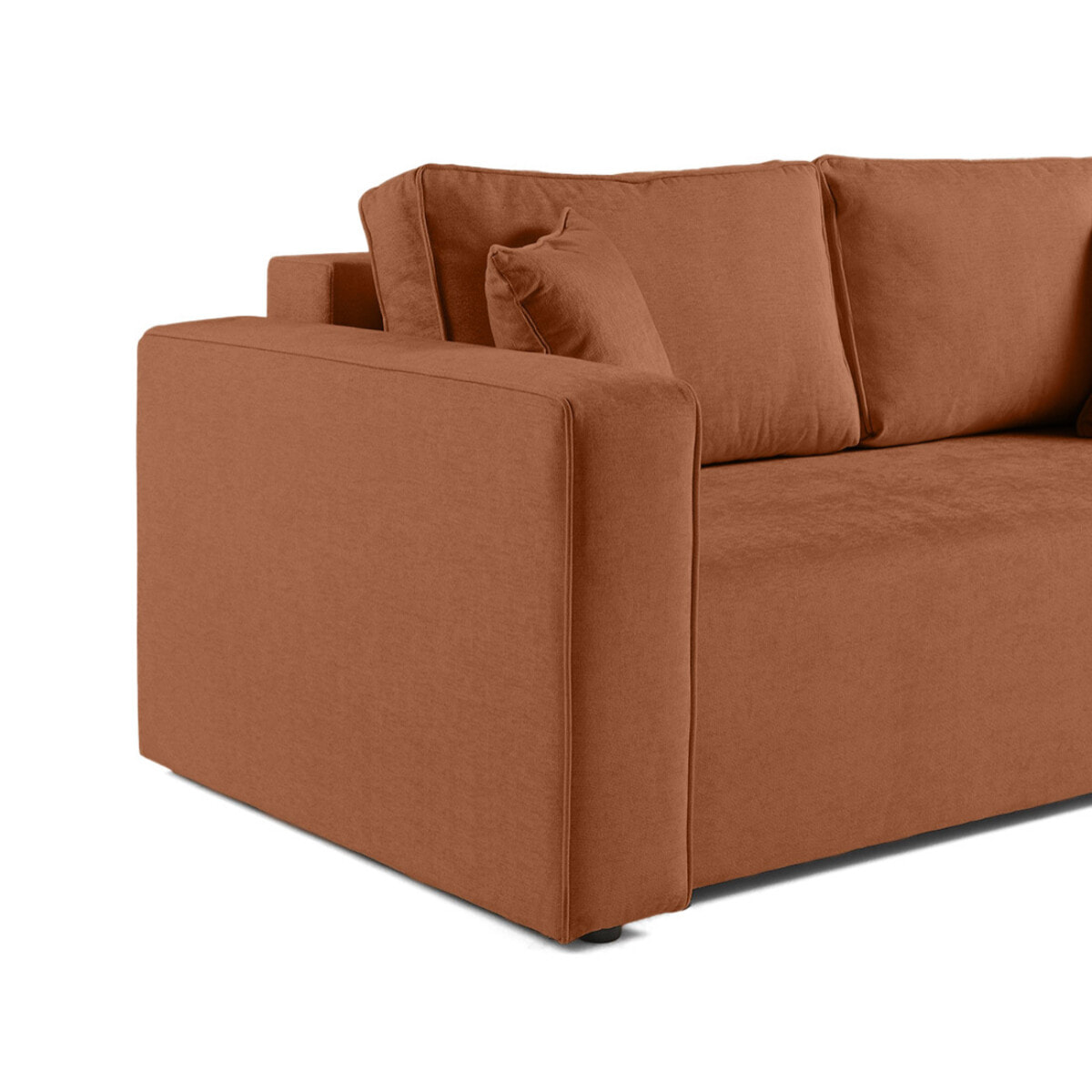 Topaze - canapé droit 2 places - en tissu - Terracotta