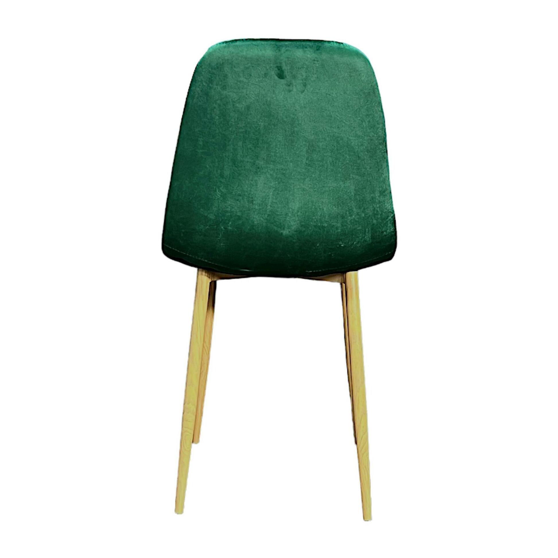 Chaise velours verte (lot de 2) HAWAI