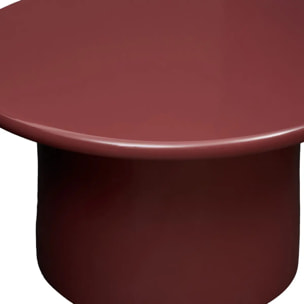 Table basse Douglas ronde D.80cm rouge