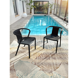 DIEGO - Lot de 2 fauteuils de jardin empilables en Polypropylène