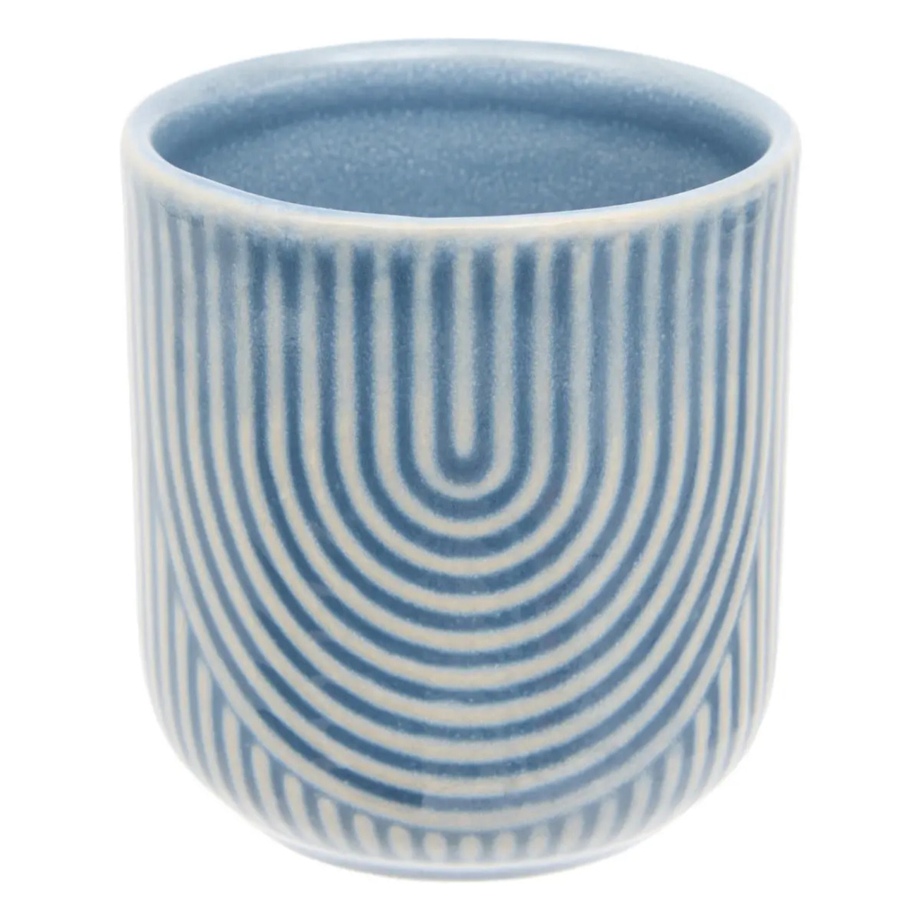Tasse espresso motif courbes Lya 10cl bleu