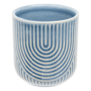 Tasse espresso motif courbes Lya 10cl bleu