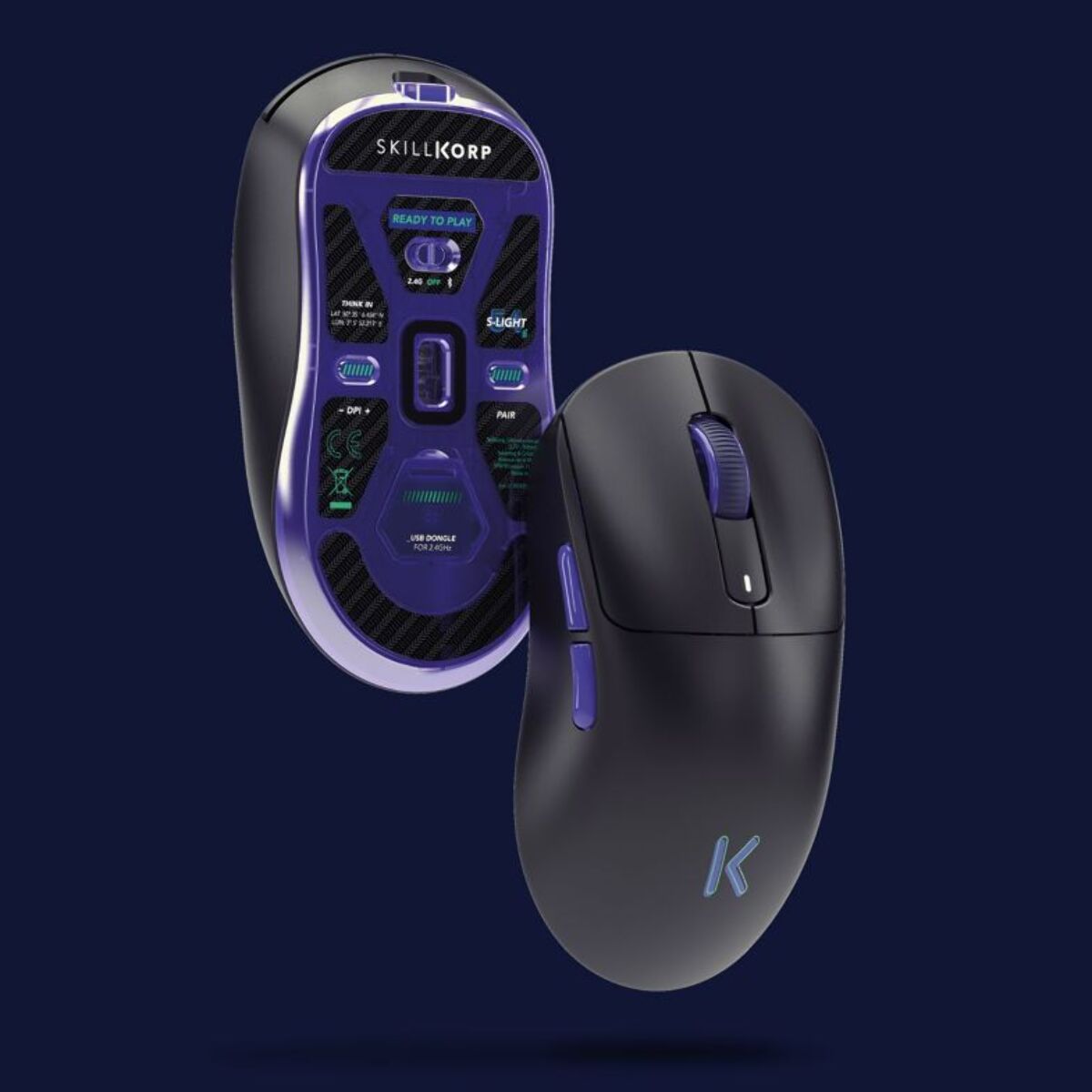 Souris Gamer Sans Fil SKILLKORP M20 Noir Ultimate 1K