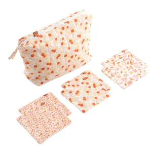 Trousse de toilette en coton blanc