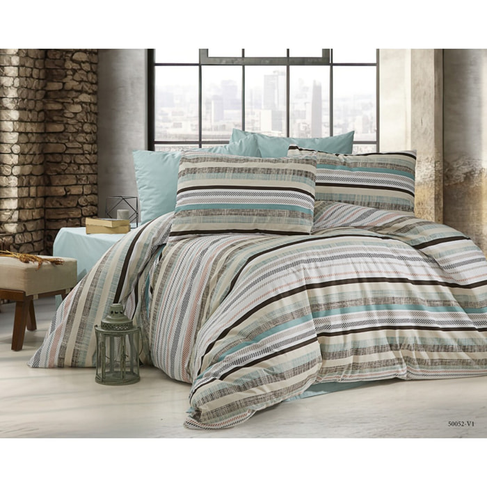 Parure housse de couette et taie(s) oreiller 100% Coton