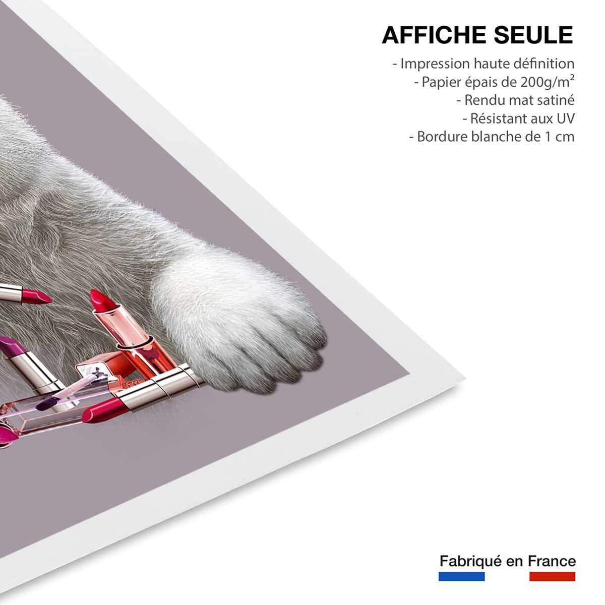 Affiche enfant rouge à lèvres paula  Affiche seule