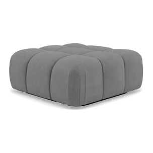 Ruby - pouf en velours texturé - Gris